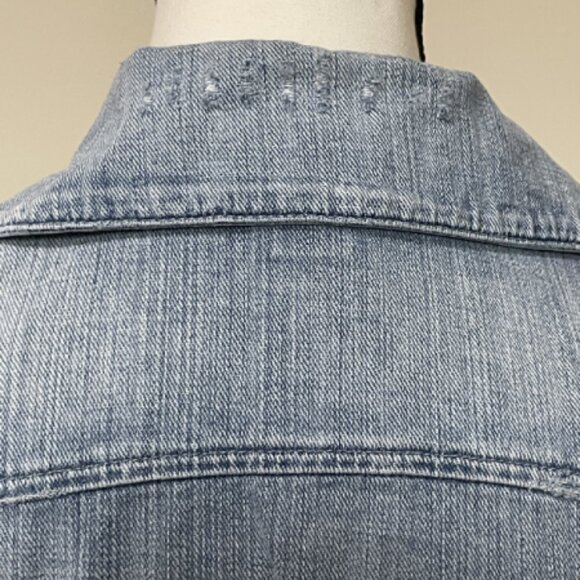 Guess denim moto jacket ASO Lydia Martin - Picture 9 of 11